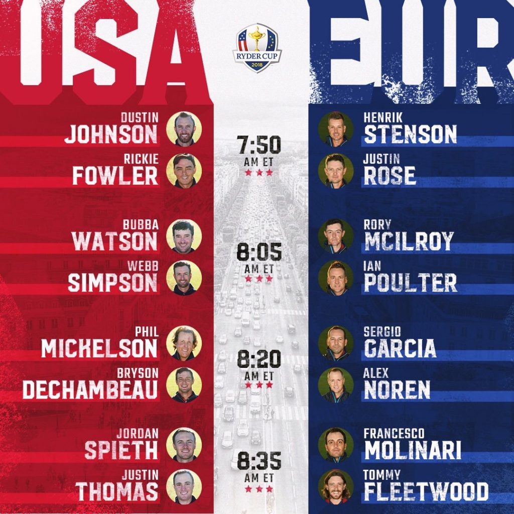 Ryder Cup Pairings The Stiff Shaft