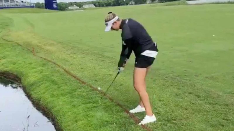 Watch: Nelly Korda Hits Left Handed Shot | The Stiff Shaft